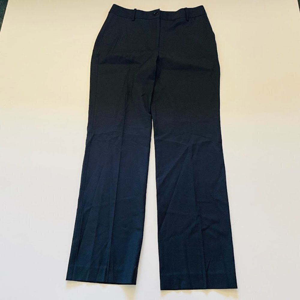 NWT Talbots Pant Trouser Wool Black Straight Classic Career Winter Traditional